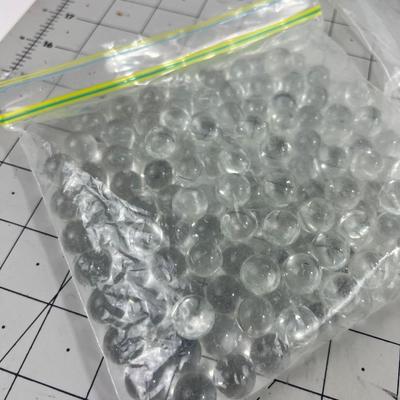 Clear Snow Flake Lot and Marbles 