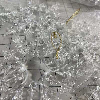 Clear Snow Flake Lot and Marbles 