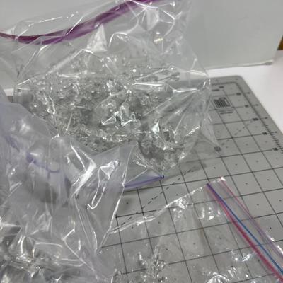 Clear Snow Flake Lot and Marbles 