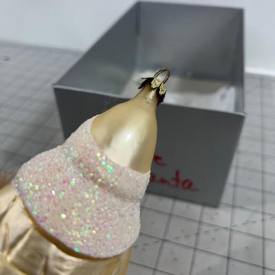 Hand Blown Glass Old Looking Santa 