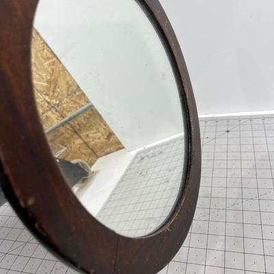 Small Mohogany Side Table with Mirrored Top 