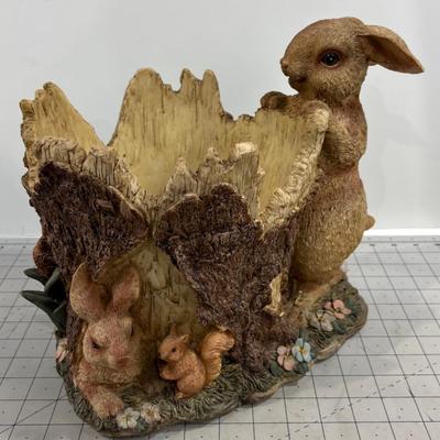 Resin Easter Rabbit Planter 