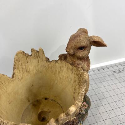 Resin Easter Rabbit Planter 