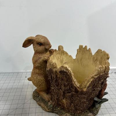 Resin Easter Rabbit Planter 