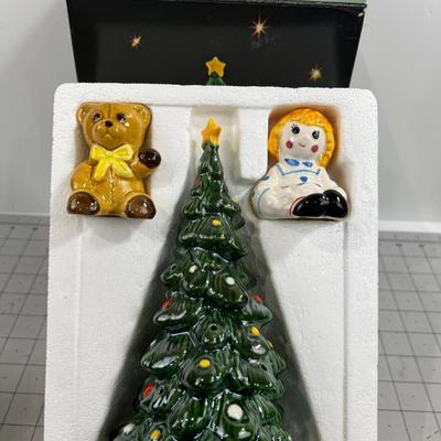 Merry Christmas Hostess Tree Hostess Set HAND PAINTED by AVON 