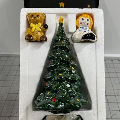 Merry Christmas Hostess Tree Hostess Set HAND PAINTED by AVON 