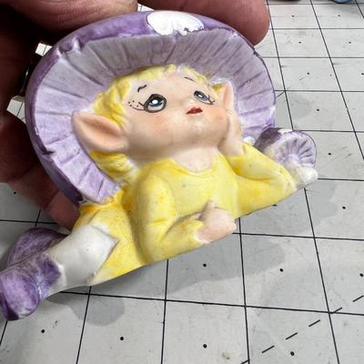 (3) Mushroom Pixies Ceramic 