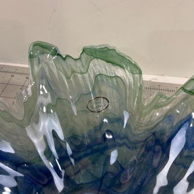 BEAUTIFUL - Murano Blue Green Bowl
