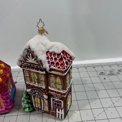 (3) Christopher Radko House Ornaments