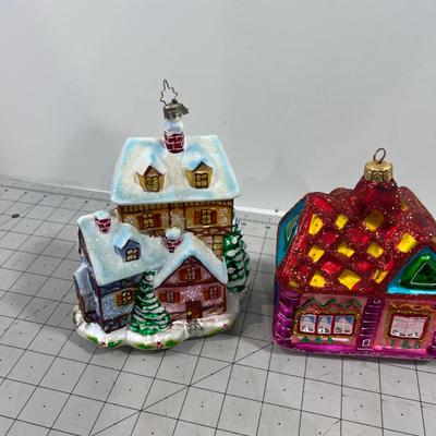(3) Christopher Radko House Ornaments
