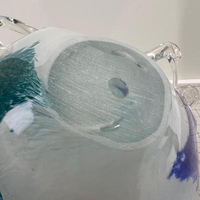 Murano Sea Foam Green Blue Free Form GLASS 