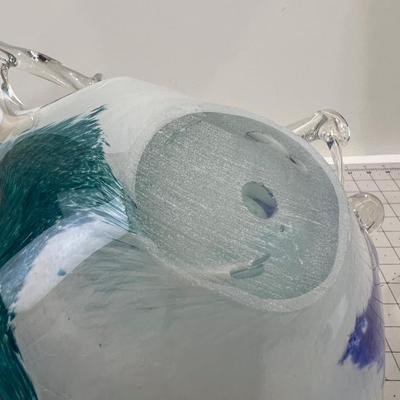 Murano Sea Foam Green Blue Free Form GLASS 