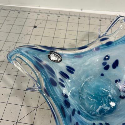 Square ish Shaped Glass Murano Bowl 