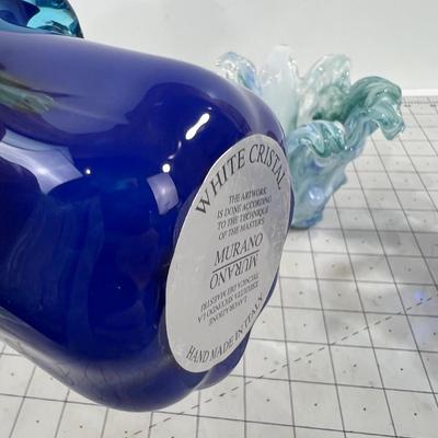 3 Small Votive Style Candle Holders or just Art! Murano