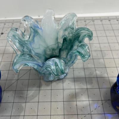 3 Small Votive Style Candle Holders or just Art! Murano
