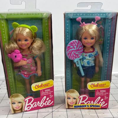 (2) Barbie  5"Chelsea Dolls 