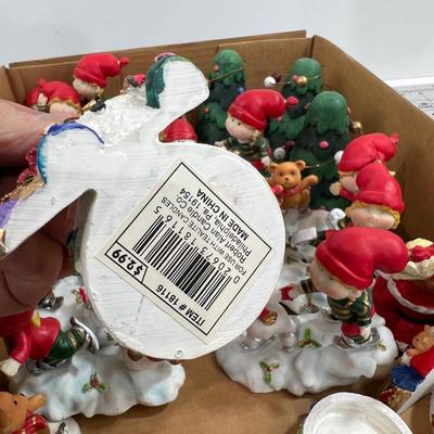 Big Tray of Resin Figurines For the Holidays