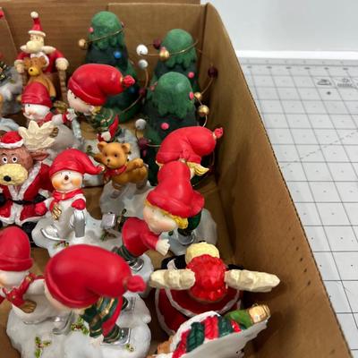 Big Tray of Resin Figurines For the Holidays