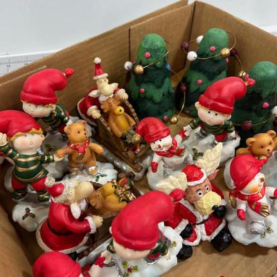 Big Tray of Resin Figurines For the Holidays