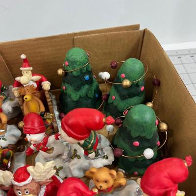 Big Tray of Resin Figurines For the Holidays