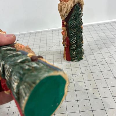 Pair of Resin SANTA Candle Sticks 