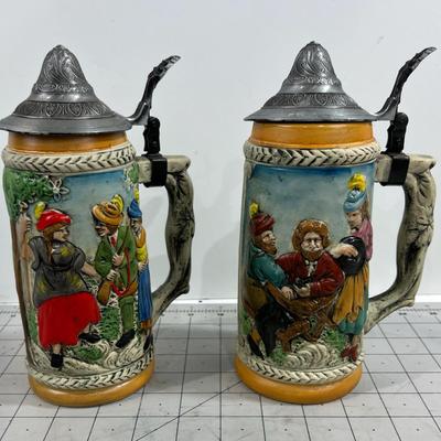 Lidded BEER Steins 