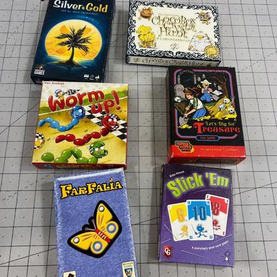 (6) 2+ Player Games: Worm Up, Let's Dig for Treasure, And More