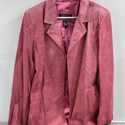 DIALOGUE Pink Suede Jacket 