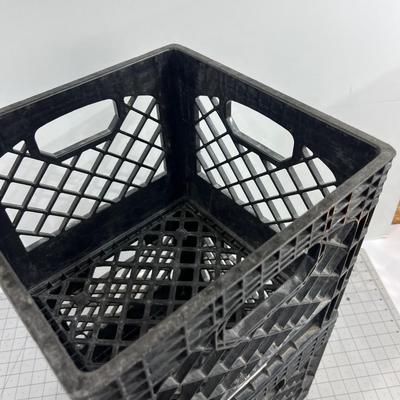 2 Old Plastic Milk Crates