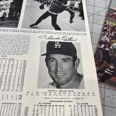 Los Angeles Dodgers Baseball Programs 1972 Originals!!! 