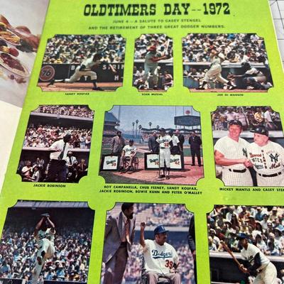 Los Angeles Dodgers Baseball Programs 1972 Originals!!! 