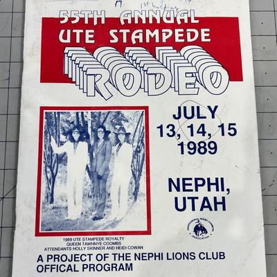 UTE Stampede Program 1989, Nephi Utah