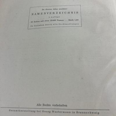 OLD! World Atlas in GERMAN form 1930's 