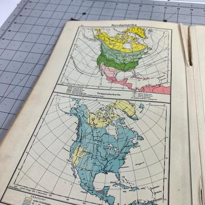 OLD! World Atlas in GERMAN form 1930's 