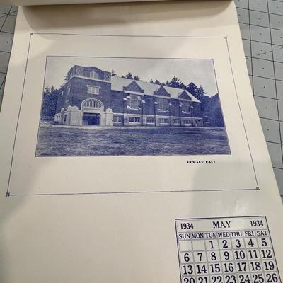 Columbia University 1934 Calendar 