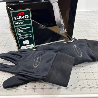 Bike Helmet Universal Large  and Gloves XL 
