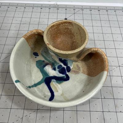 Studio Art Pottery Serving Bowl ORIGINAL By Bruce Larrabee 