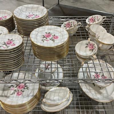 Rose Set of NORITAKE China Set for 12 People with 7 piece each Setting