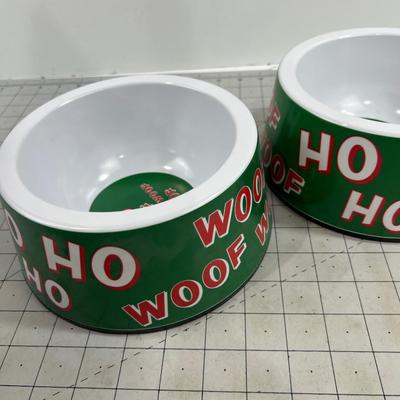 2 new Dog food Christmas Bowls 