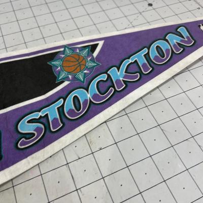 Utah JAZZ John Stockton Pennant Vintage