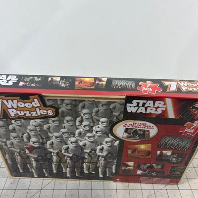 Star Wars 7 pack of WOOD Puzzles 