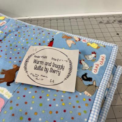 HAND CRAFTED NEW Quilt "On The Farm" 