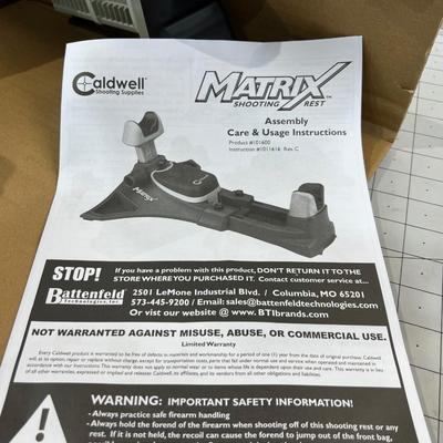 Caldwell Matrix Portable Shooting Rest 