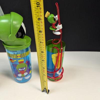 Marvin The Martian Plastic Cups With Straws