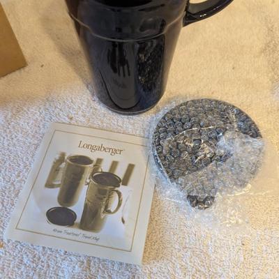 Longaberger Woven Traditions travel mug- new in box