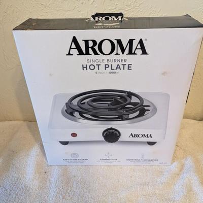 Aroma Housewares AHP-303 Single Burner Hot Plate, Metal, Black
