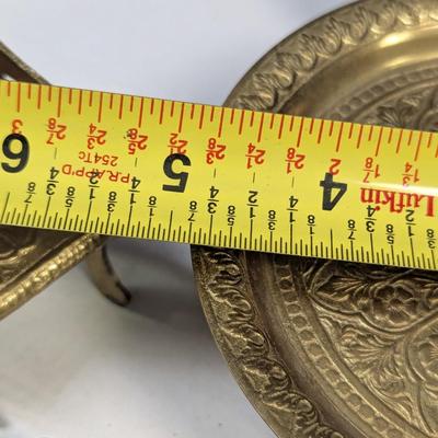 Miniature Brass Oriental Table & Chairs Set