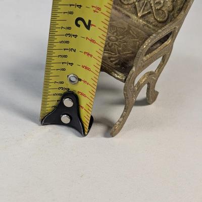 Miniature Brass Oriental Table & Chairs Set