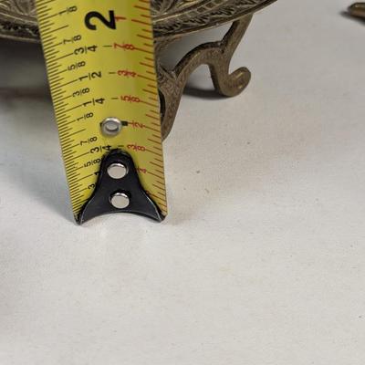 Miniature Brass Oriental Table & Chairs Set