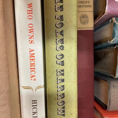 Box of hard cover books